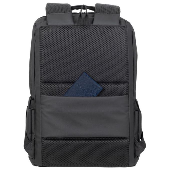 Rivacase 8435 BLACK ECO BACKPACK Tegel Zaino per Laptop fino a 15.6'' con Materiale Riciclato RPET Impermeabile colore Nero