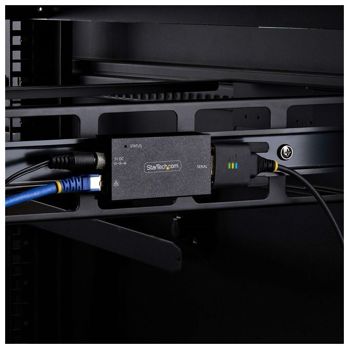 StarTech I13-SERIAL-ETHERNET Adattatore da Seriale a Ethernet 1 Porta RJ45 10-100 Mbps DB9 Metallo Montaggio Parete Guida DIN colore Nero