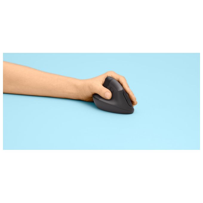Logitech 910-006474 Lift Mouse Verticale Ergonomico per Mancini Wireless RF Bluetooth 4000 DPI colore Grafite