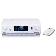 Lenco KCR-190 Radio da Cucina DAB+ FM Bluetooth 5.2 Display LCD 3.3'' 2 Sveglie Telecomando colore Bianco
