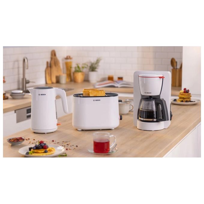 Bosch TAT2M121 MyMoment Tostapane 2 Fette 950 W Funzione Scongelamento e Riscaldamento Vassoio Raccoglibriciole Rimovibile colore Bianco