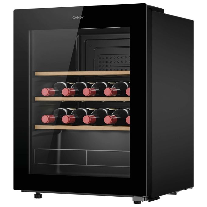 Candy CWC023 DiVino Cantinetta Vini Libera Installazione 23 Bottiglie 62 L Classe G Wi-Fi Ripiani Legno Anti UV colore Nero