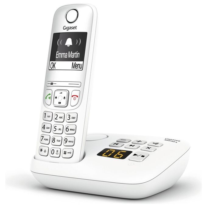 Gigaset S30852-H2830-B132 AE690A Telefono analogico DECT con vivavoce identificatore di chiamata e segreteria telefonica colore Bianco
