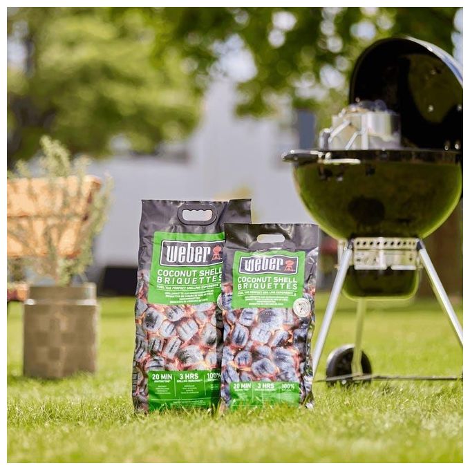 Weber Bricchetti a Base di Cocco 8Kg Nero