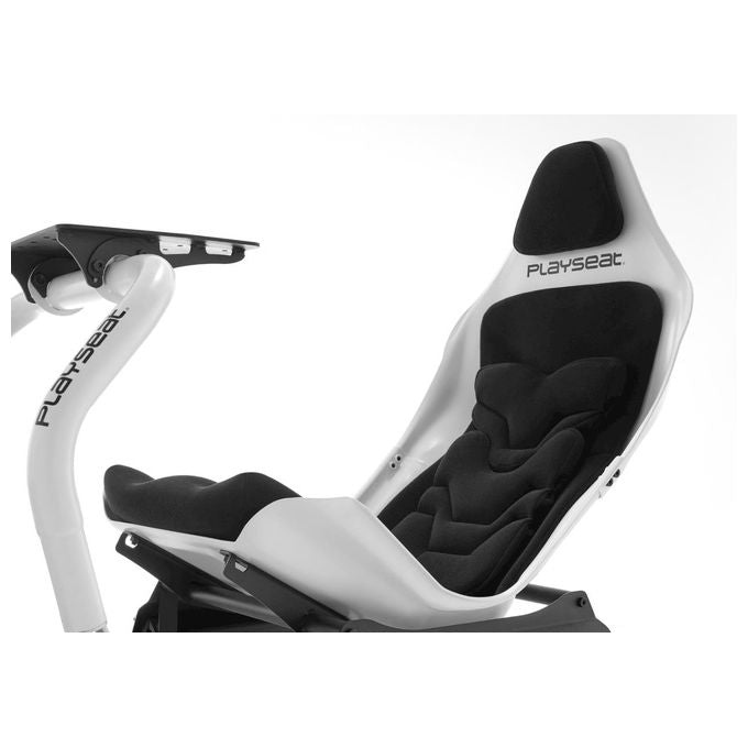 PLAYSEAT FO.00334 Formula Instinct Sedia da gaming universale con seduta imbottita in ecopelle regolabile per utenti fino a 163 Kg colore Nero Bianco