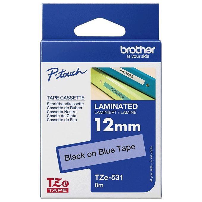 Brother Nastro Tipo Tz 12mm Nero Blu