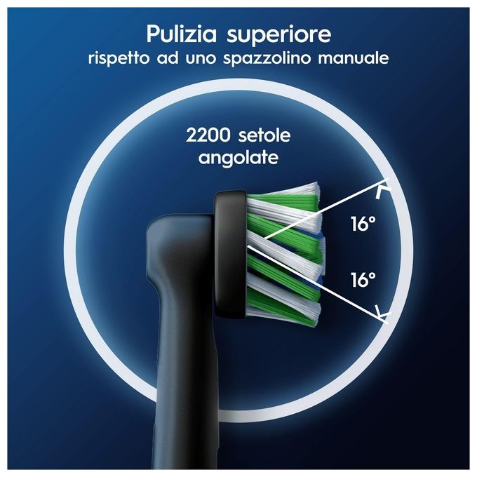 Oral-B EB50 Pro CrossAction Testine di Ricambio per Spazzolino Elettrico 5 pezzi colore Nero