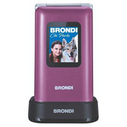 Brondi 10279002 Amico Prezioso Telefono Cellulare Clamshell Dual SIM 2G Display 1.77'' Tasto SOS Fotocamera 1.3 MP Bluetooth colore Viola