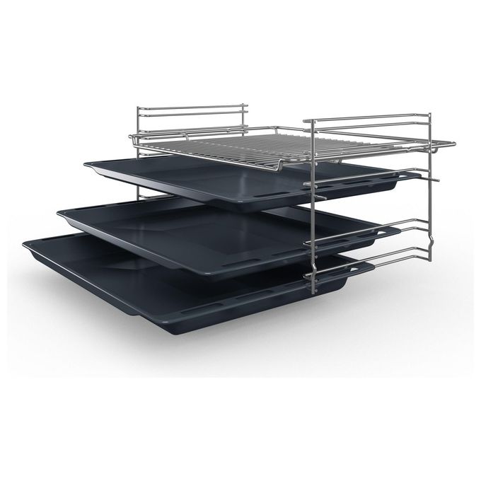 Bosch HBF113BR1S Serie 2 Forno da incasso Elettrico Ventilato 66 L Classe A Grill 3300W (59.5x59.4x54.8 cm) colore Acciaio inossidabile