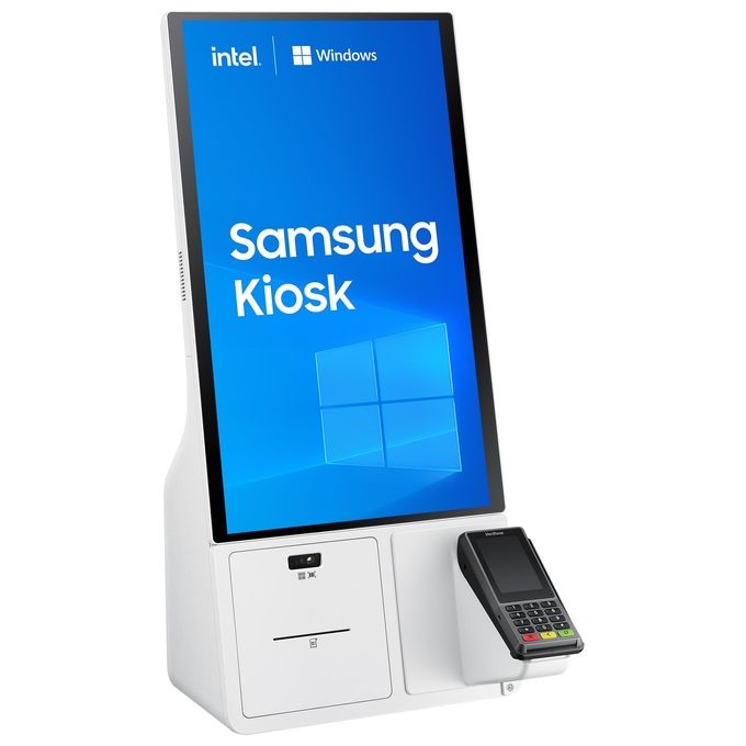 Samsung LH24KMC3BGCXEN KM24C-3 Kiosk Design Monitor LED 24'' Full HD Touch Screen Capacitivo Windows 10 IoT Enterprise Intel Core i3 colore Bianco