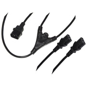 Link Cavo Alimentazione da Spina Vde-Iec Maschio a Doppia Presa  Vde-Iec Femmina 1,7mt