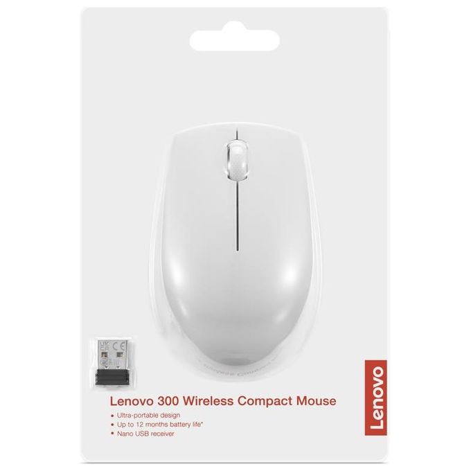 Lenovo 300 Wireless Compact Mouse Cloud Grey
