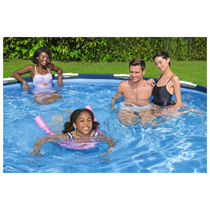 Bestway 56706 Steel Pro Piscina Fuori Terra Rotonda con Telaio 366x76 cm 6473 L colore Blu