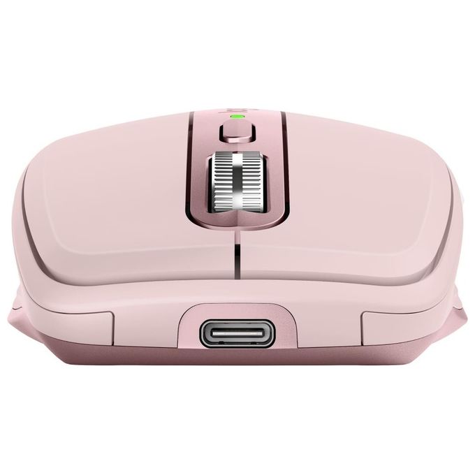 Logitech 910-006931 MX Anywhere 3S Mouse Wireless 8000 DPI Clic Silenziosi USB Type-C colore Rosa