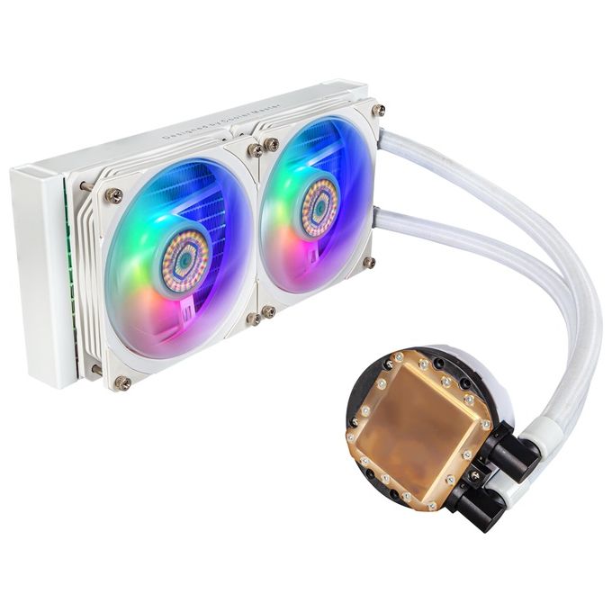 Cooler Master MLY-D24M-A23PZ-RW MasterLiquid PL240 Flux Kit di raffreddamento a liquido 12 cm 2 ventole PWM pompa 210000 h colore Bianco