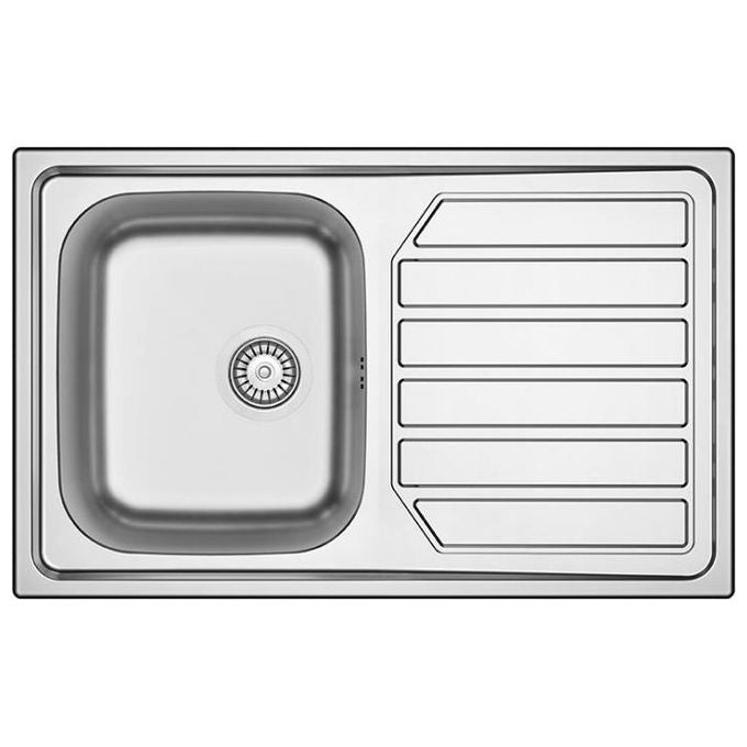 Apell ID861IRBC Serie Idea Lavello da incasso 1 vasca gocciolatoio destra 86x50 cm Acciaio Inox AISI 304 colore Inox