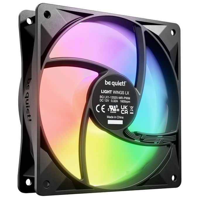 Be Quiet! LIGHT WINGS LX 120mm PWM Case per Computer Ventilatore 12cm Nero