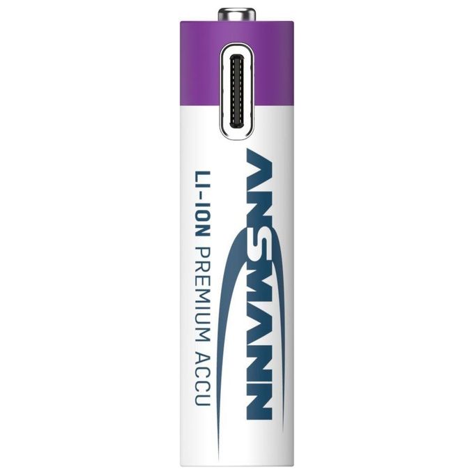 Ansmann Lithium Akku Micro AAA 400mAh  Cable 4 Pezzi