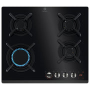 Electrolux KGG643753K Serie 800 Piano cottura Gas 60 cm 4 fuochi FlameLight Hob2Hood StepPower colore Nero