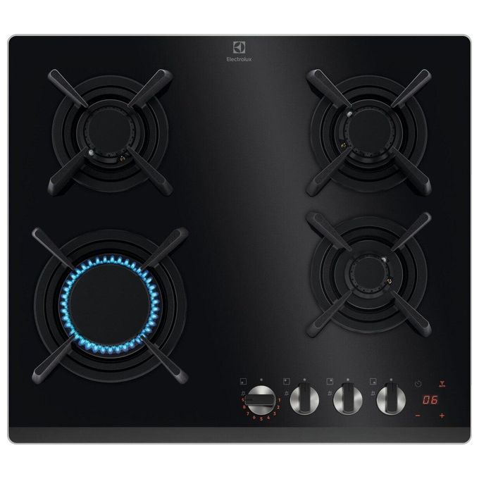 Electrolux KGG643753K Serie 800 Piano cottura Gas 60 cm 4 fuochi FlameLight Hob2Hood StepPower colore Nero