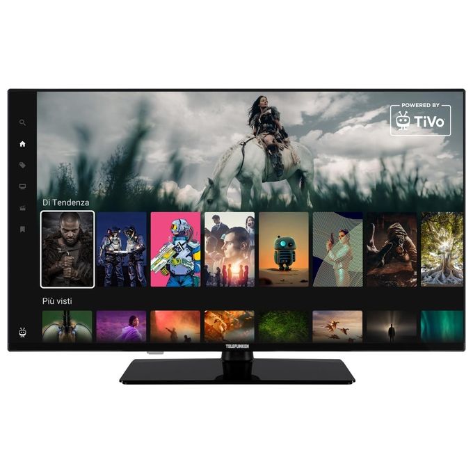 Telefunken TE40750B45I2KT Smart TV 40'' Full HD DLED TiVo DVB-T2 C S2 HDR10 Pro Wi-Fi colore Nero