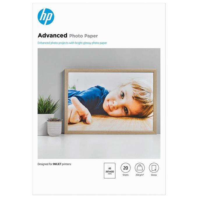Hp Carta Foto Lucida A3 (20fg)