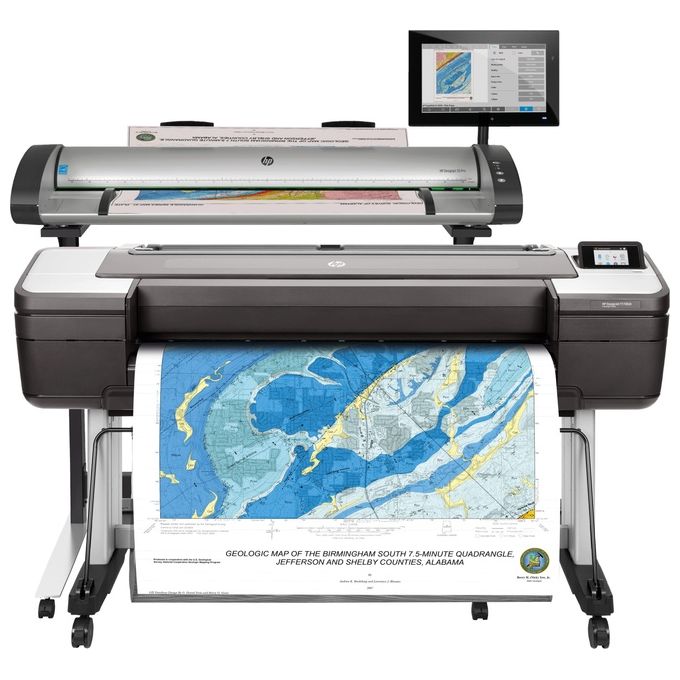 HP W6B56A#B19 DesignJet Stampante T1700dr da 44 pollici Getto d'inchiostro Termico 6 cartucce Risoluzione 2400 x 1200 dpi Connettivita' Gigabit Ethernet USB HDD 500 GB colore Grigio