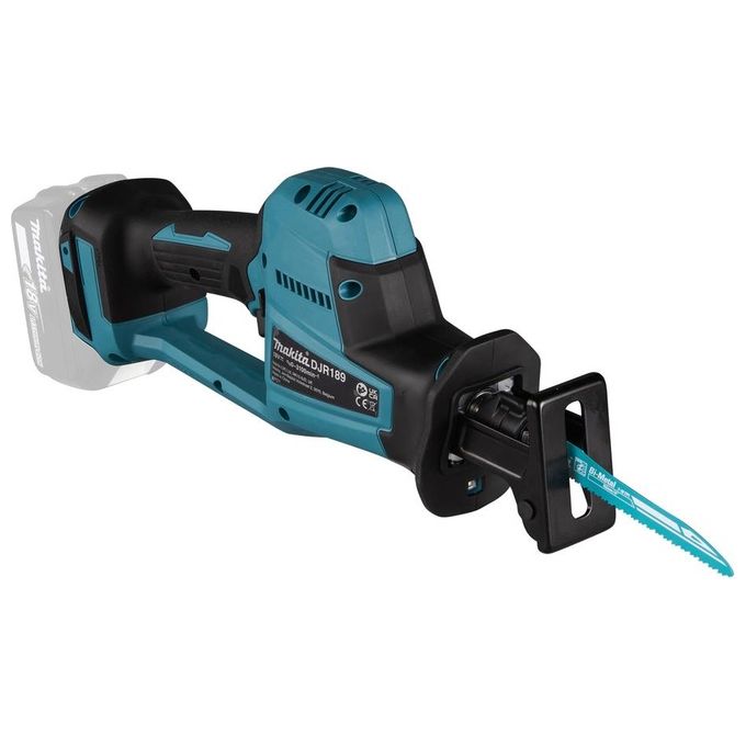 Makita DJR189ZJ Seghetto Diritto a Batteria Motore Brushless 18V Velocita' Variabile Fino a 3100 spm Luce LED Inclusa Valigetta Makpac e 3 Lame Colore Nero Blu