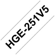 Brother Nastro Hg Da 24mm Nero Bianco 5pz