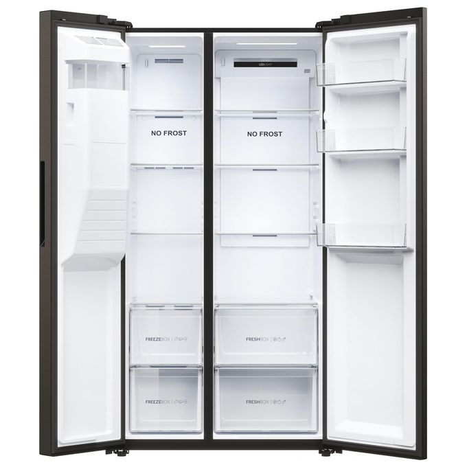Haier HSR5918DIPB SBS 90 Serie 5 Frigorifero Americano Side by Side 511 L 177 cm Classe D 40 dB No Frost Dispenser Acqua e Ghiaccio colore Nero