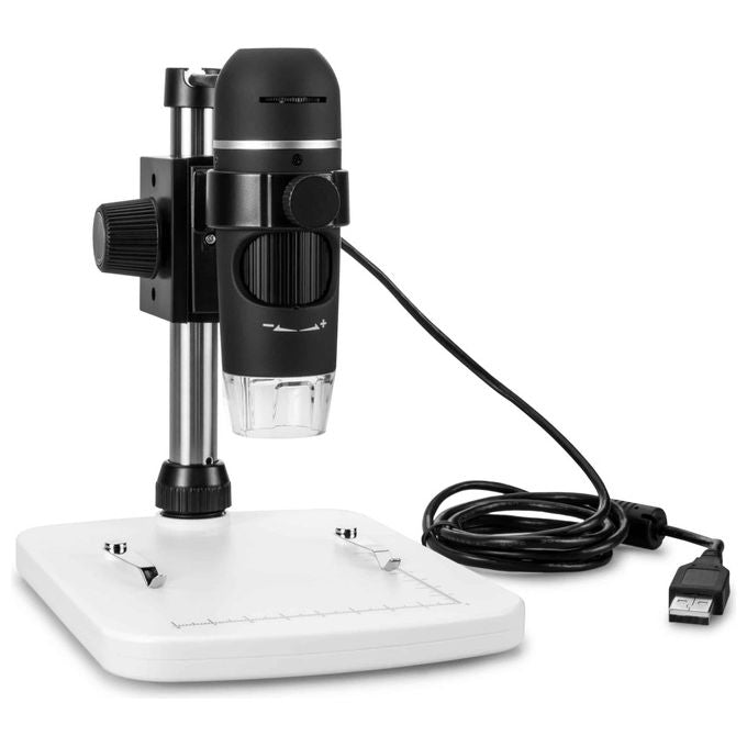 DIPROGRESS DP-H-USB5 HOOKE Microscopio Digitale Portatile 5MPX Ingrandimento 10X-300X con Tavolino colore Nero