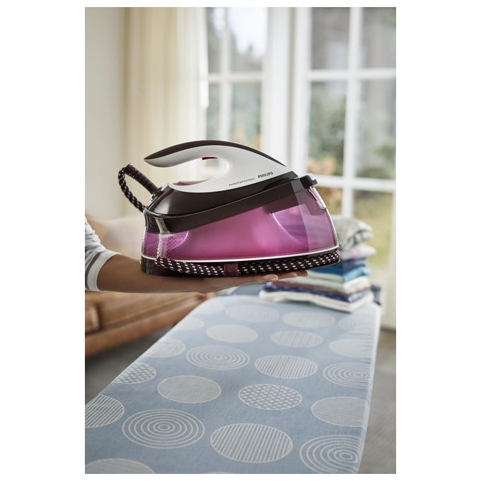 Philips GC7842-40 PerfectCare Compact Ferro da stiro con caldaia 2400 W 6,5 bar 1,5 L vapore 120 g-min piastra SteamGlide Plus colore Viola Bianco