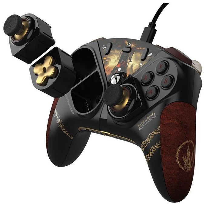 Thrustmaster ESWAP X2 ELDEN RING Gamepad Modulare Cablato PC Xbox USB-C colore Nero Bordeaux Oro