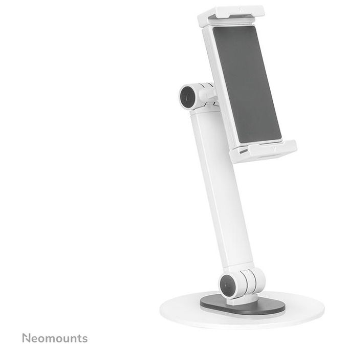 Neomounts DS15-540WH1 Supporto Universale da Scrivania per Tablet Fino a 12,9 Pollici Regolabile in Altezza e Rotazione 360° Colore Bianco