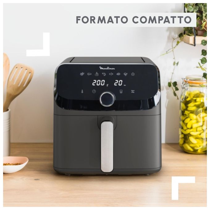 Moulinex EZ855HF0 Easy Fry Mega Friggitrice ad aria 7.5 L 2020 W 8 programmi Display LCD colore Grigio