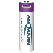 Ansmann Lithium Akku Mignon AA 1800mAh  Cable 4 Pezzi