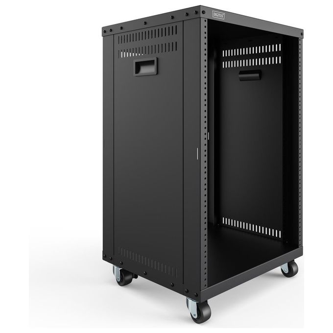 Digitus DN-48001 Rack 19 pollici Indipendente 16U 136 Kg con Rotelle e Pannelli Laterali colore Nero