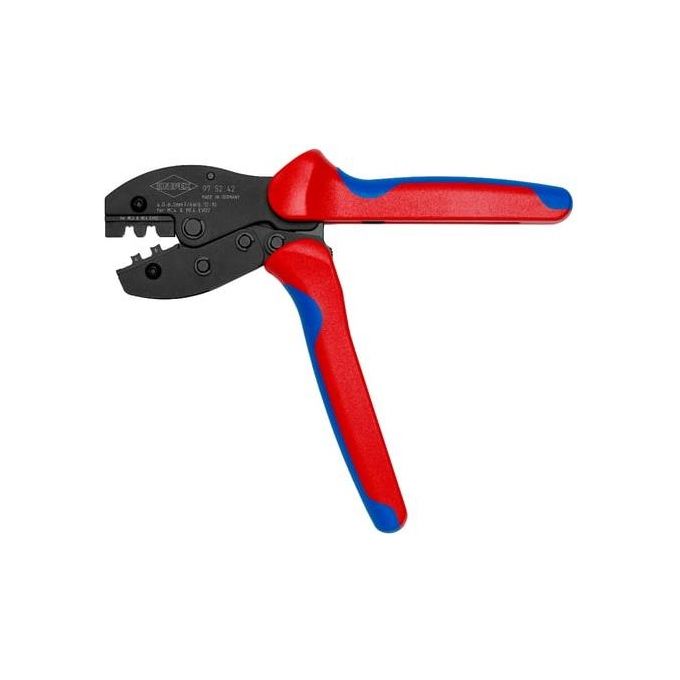 KNIPEX 97 52 42 PreciForce Pinza per capicorda per terminali MC4-MC4 EVO 2 4 6 mm² 12 10 AWG colore Brunita