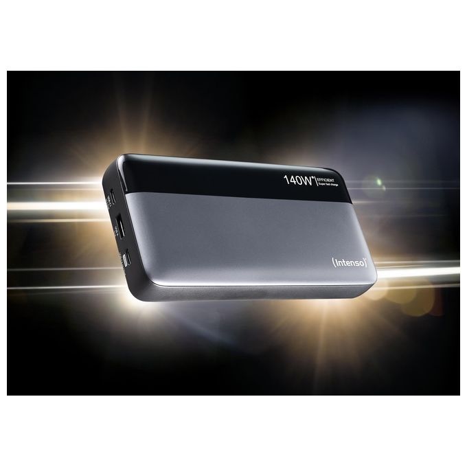 Intenso 7350060 Power Bank HE25000 Batteria Portatile 25000 mAh 140 W con Ricarica Rapida Power Delivery 3.1 colore Nero Grigio
