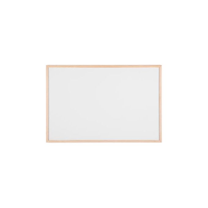 Bi-Office Lavagna Budget Bianca Laccata con Cornice in Legno 90x60cm