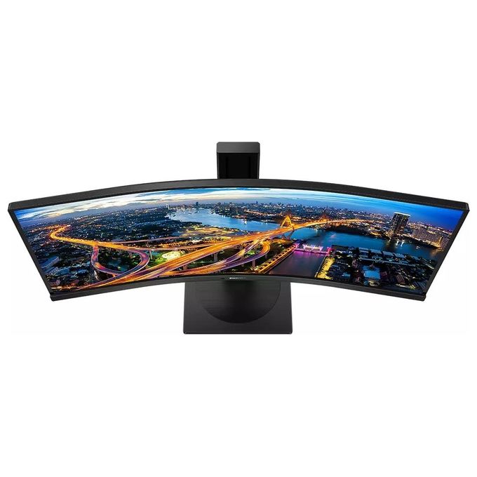 Philips Monitor 346B1C Gaming Monitor Curvo 34'' 21:9 WQHD, 100 Hz, Adaptive Sync, Multiview (PiP, PbP), KVM e Audio Integrati, HDMI, Display Port, Docking Station USB-C, RJ45, Regolabile Ergonomicamente, Vesa