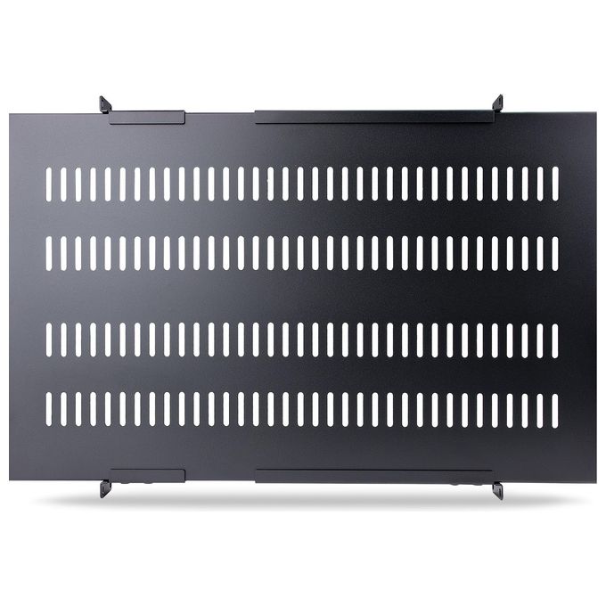 StarTech Ripiano per montaggio a rack regolabile con fessure 1U - Robusto ripiano per armadio server rack fisso - 113 kg
