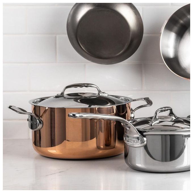 De Buyer Prima Matera Pentola per Arrosti Rame-Inox 28cm per Induzione