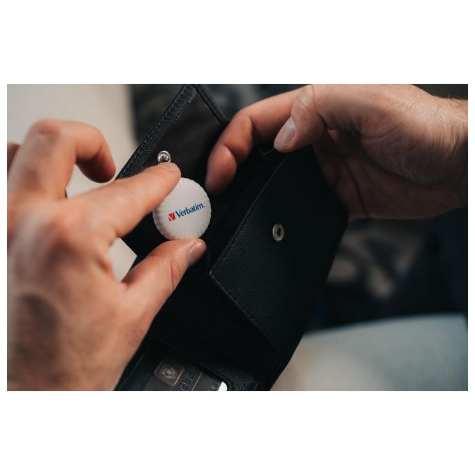 Verbatim My Finder Coin Localizzatore e Cercatore Gps Personale Nero-Bianco