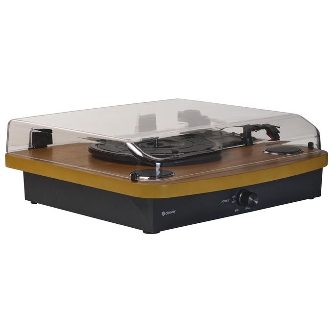 Denver VPL-230LW Giradischi Semiautomatico con Bluetooth USB SD per Vinile 33 1-3 45 78 Giri-min colore Nero Legno