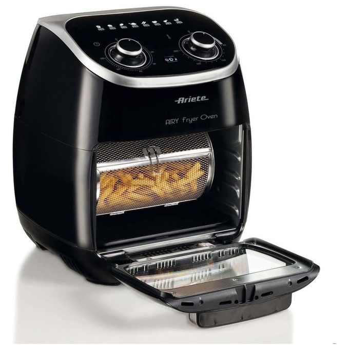 Ariete 4619 Friggitrice ad aria 11 L 2000 W Forno Elettrico Girarrosto Essiccatore 8 Programmi colore Nero