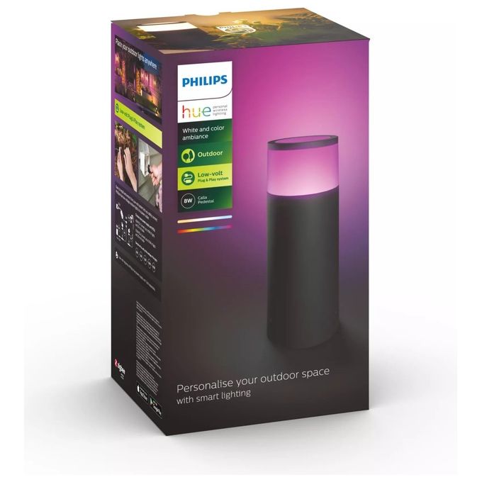 Philips Lighting Hue White And Color Calla Palo da Esterno Estensione Integrata 8W Nero