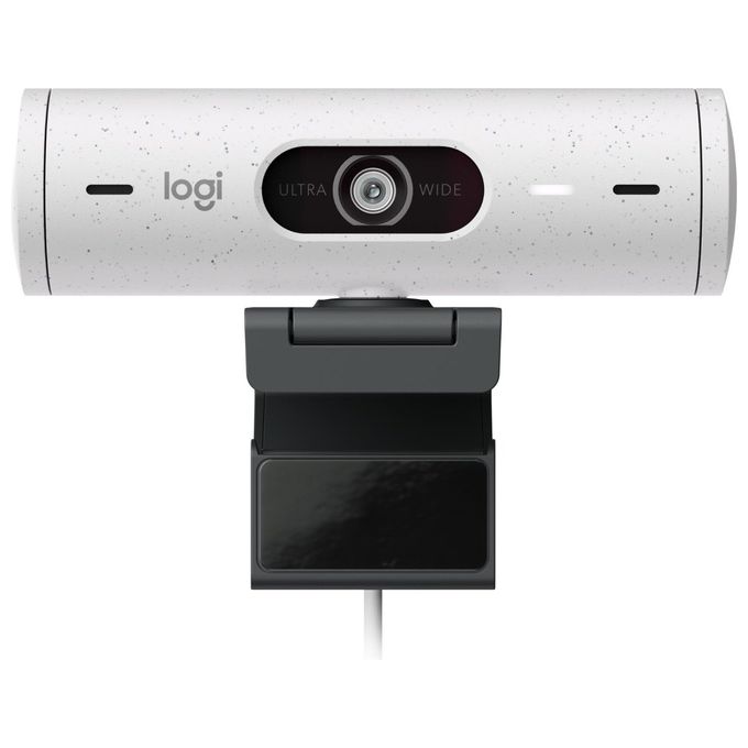 Logitech 960-001428 Brio 500 Webcam Full HD 1080p 4 MP 60 fps con Correzione Automatica della Luce e Inquadratura Automatica colore Bianco