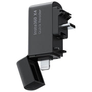 Insta360 CINSBBMB Quick Reader per X4 Lettore Schede USB-C e Lightning Compatibile iOS e Android colore Nero