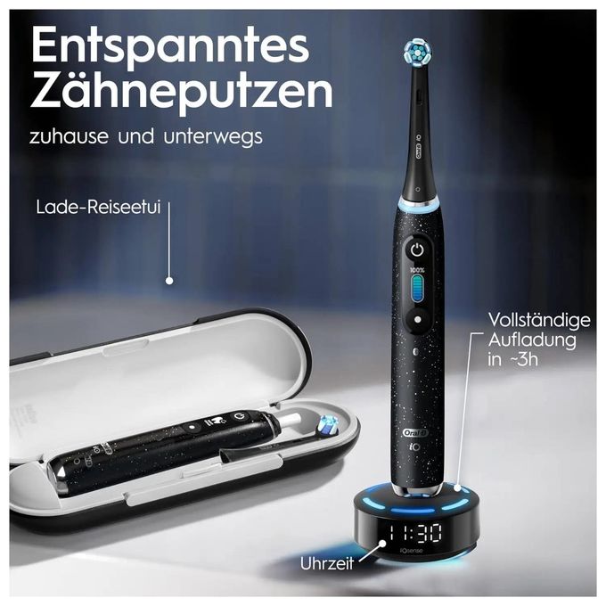 Oral-B 812068 iO10 Spazzolino elettrico con tecnologia rotante 7 modalita' indicatore pressione intelligente autonomia non specificata colore Nero